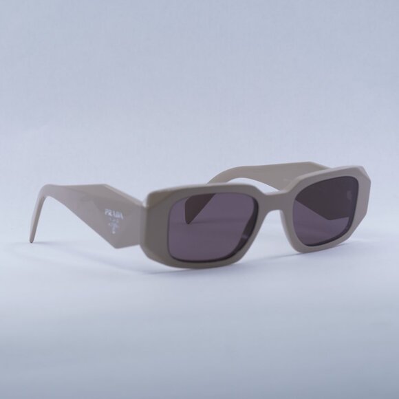 Prada PR17WS VYJ6X1 Sunglasses Powder Rectangle Frame, Purple Brown Lenses - Picture 9 of 13
